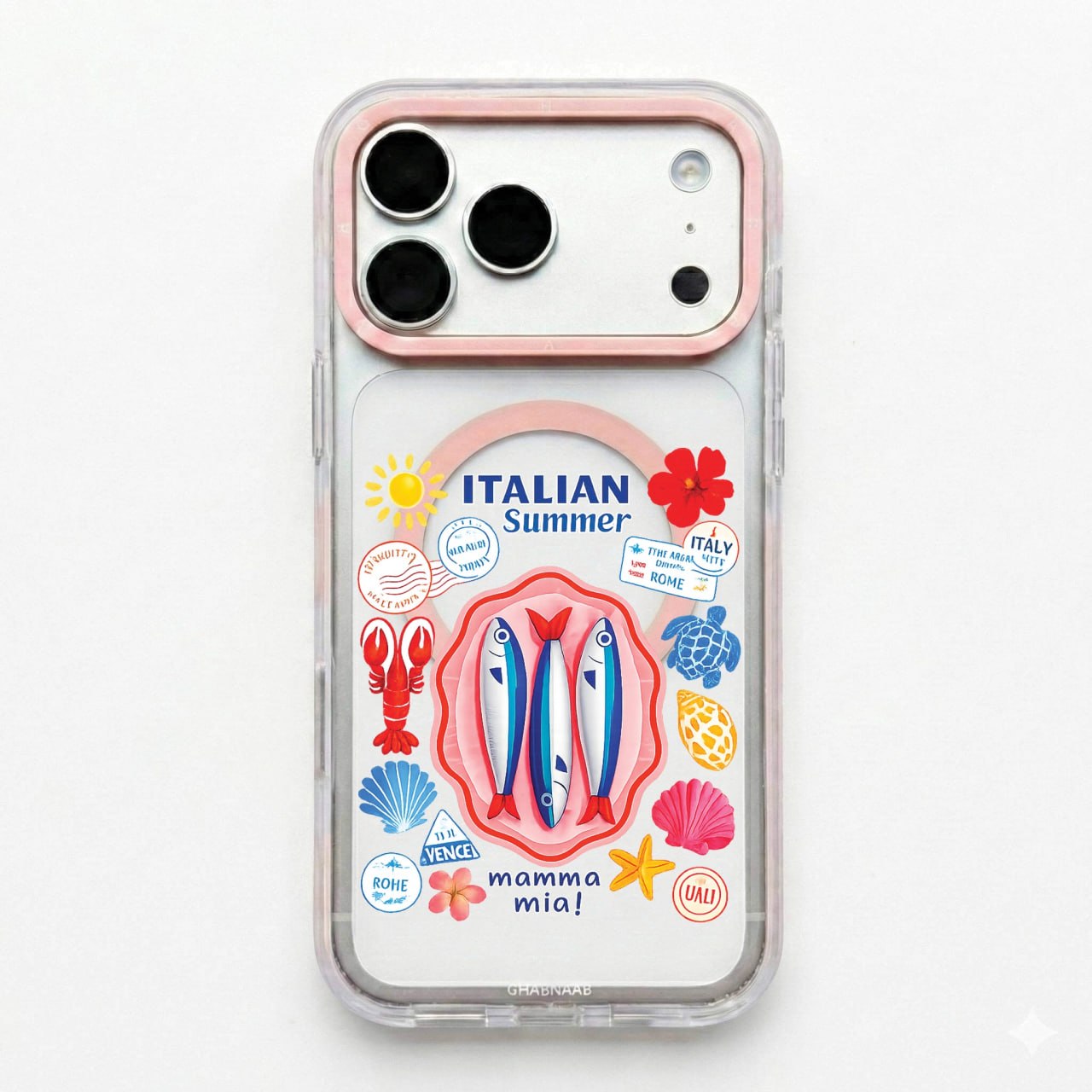 قاب تابستان ایتالیا Italian Summer با مگ سیف قاب ناب ghabnaab آیفون
